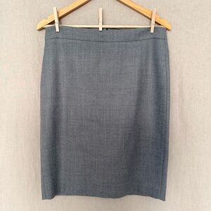 J.Crew | Lined Wool Pencil Skirt | Grey | Knee Length